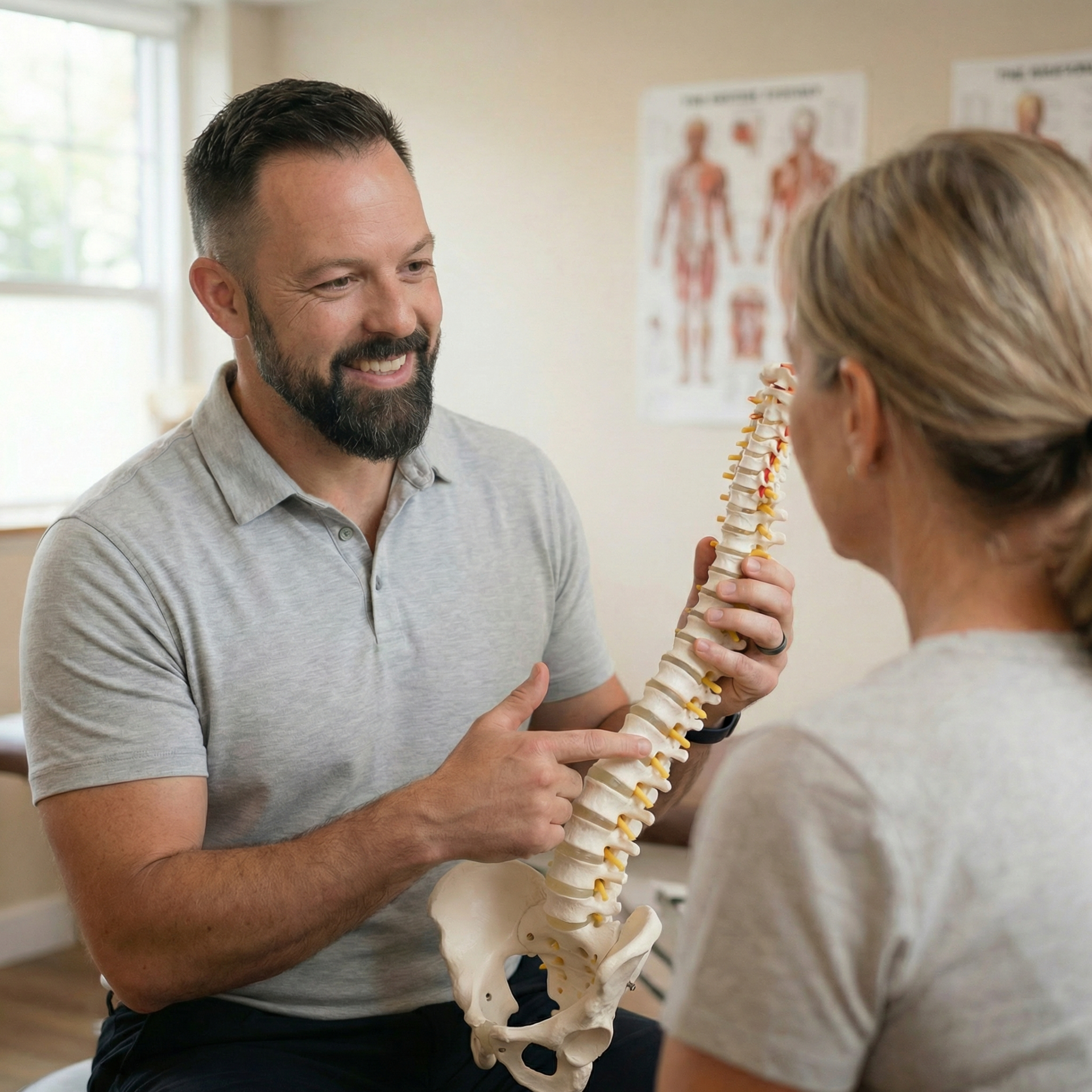 Spinal assessment consultation at BodyCare Sports Injury Clinic — serving Cambridge